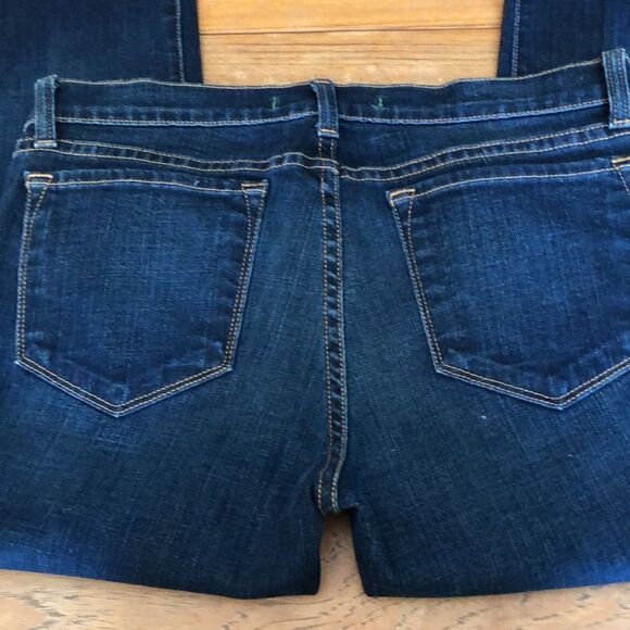 J Brand low rise Torn Dark Vintage Jeans distressed on front, whiskering 29 Nice - Picture 4 of 13